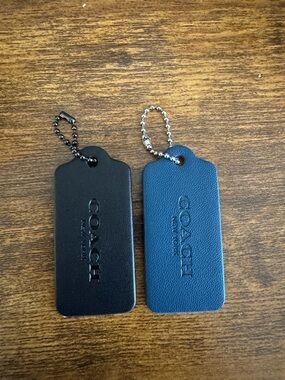 COACH Leather Hangtags - Black & Blue Bundle 2”